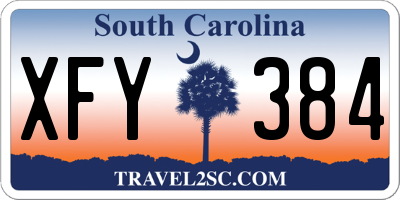 SC license plate XFY384