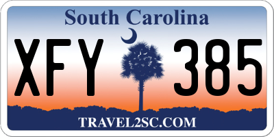 SC license plate XFY385