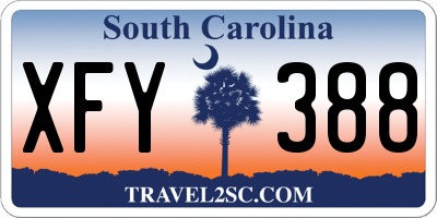 SC license plate XFY388