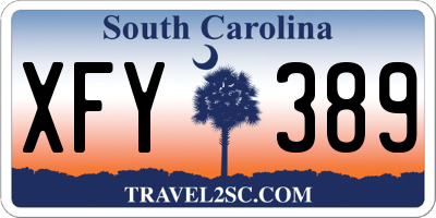 SC license plate XFY389
