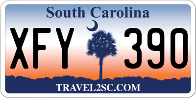 SC license plate XFY390