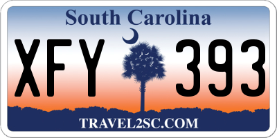 SC license plate XFY393