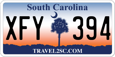 SC license plate XFY394