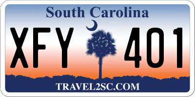 SC license plate XFY401