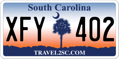 SC license plate XFY402