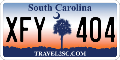 SC license plate XFY404