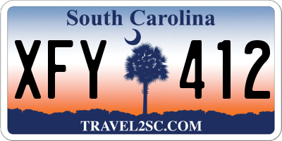 SC license plate XFY412