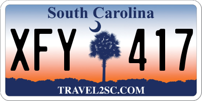 SC license plate XFY417