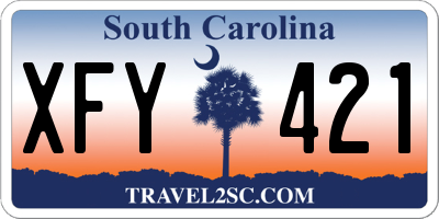 SC license plate XFY421