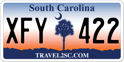 SC license plate XFY422