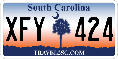 SC license plate XFY424