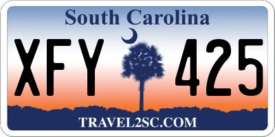 SC license plate XFY425