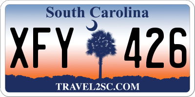 SC license plate XFY426