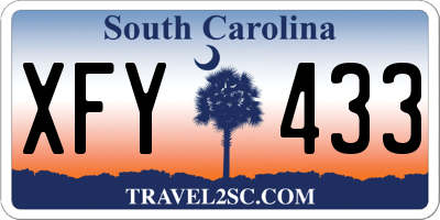 SC license plate XFY433