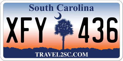 SC license plate XFY436