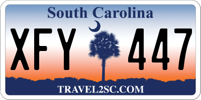 SC license plate XFY447