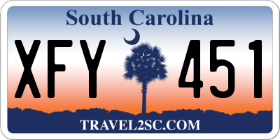 SC license plate XFY451