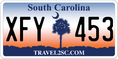 SC license plate XFY453