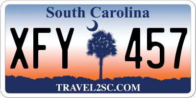 SC license plate XFY457