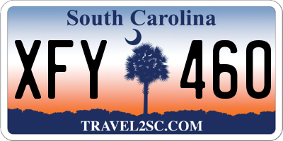SC license plate XFY460