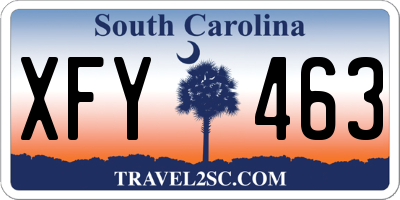 SC license plate XFY463