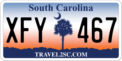 SC license plate XFY467