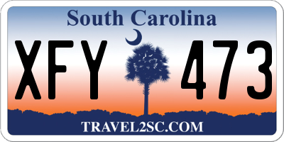 SC license plate XFY473