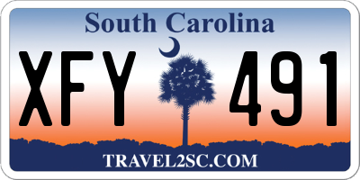 SC license plate XFY491