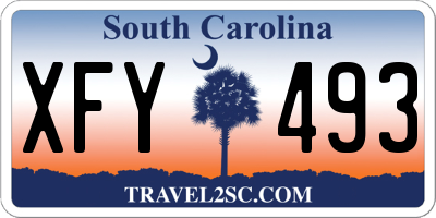 SC license plate XFY493