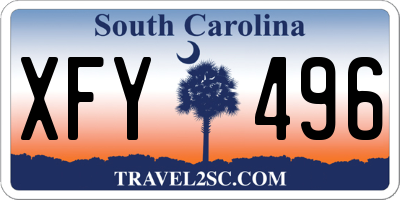 SC license plate XFY496