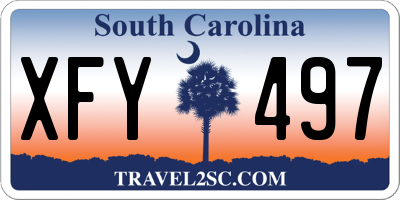 SC license plate XFY497