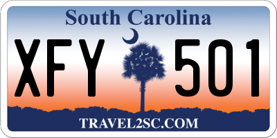 SC license plate XFY501