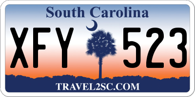 SC license plate XFY523
