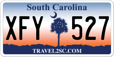 SC license plate XFY527