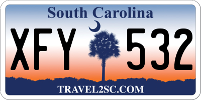 SC license plate XFY532