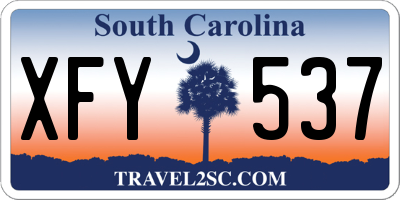 SC license plate XFY537