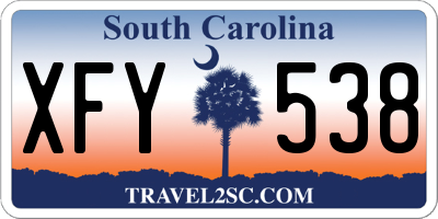 SC license plate XFY538