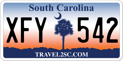 SC license plate XFY542