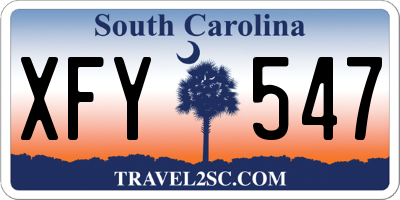 SC license plate XFY547