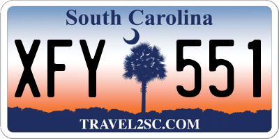 SC license plate XFY551