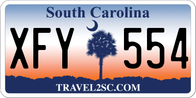 SC license plate XFY554