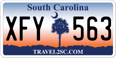 SC license plate XFY563