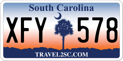 SC license plate XFY578
