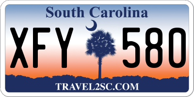 SC license plate XFY580