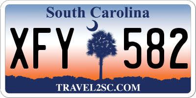SC license plate XFY582