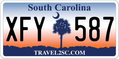 SC license plate XFY587