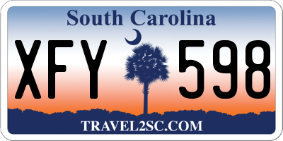 SC license plate XFY598