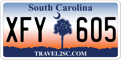 SC license plate XFY605