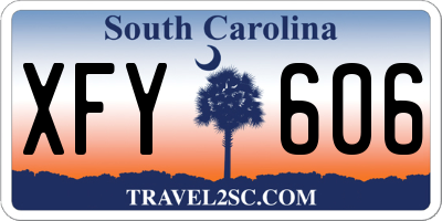 SC license plate XFY606