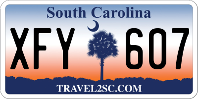 SC license plate XFY607
